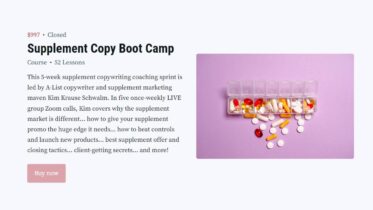 Kim Krause Schwalm – Supplement Copy Boot Camp