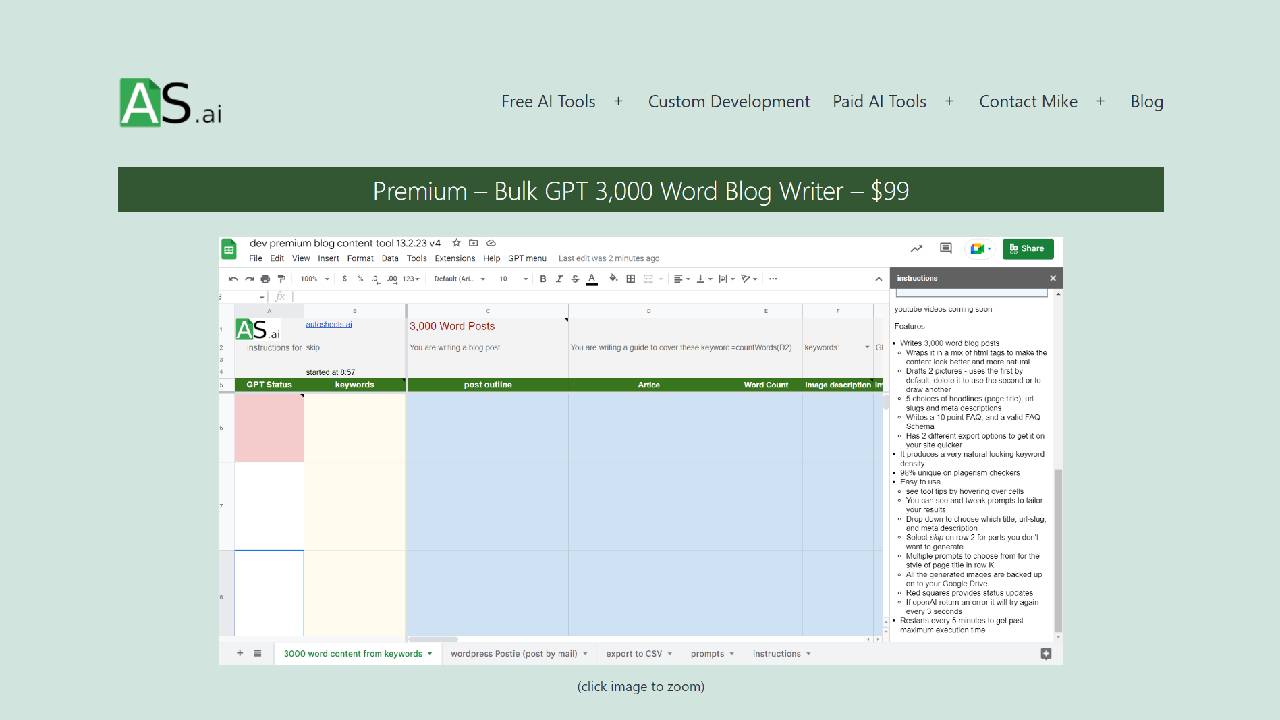 Mike Hayden – Premium – Bulk GPT 3000 Word Blog Writer