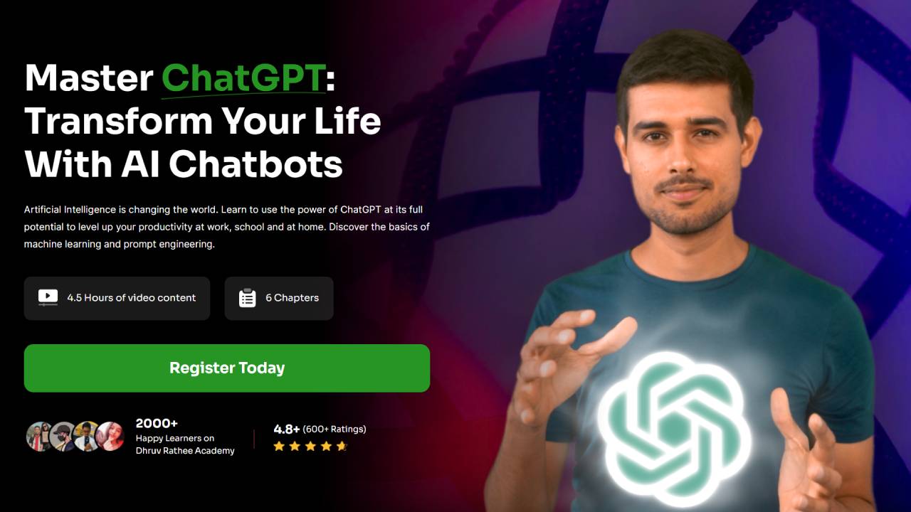 Dhruv Rathee – Master ChatGPT: Transform Your Life With AI Chatbots